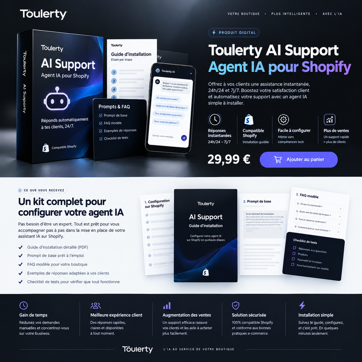 Toulerty AI Support — ИИ-агент для Shopify